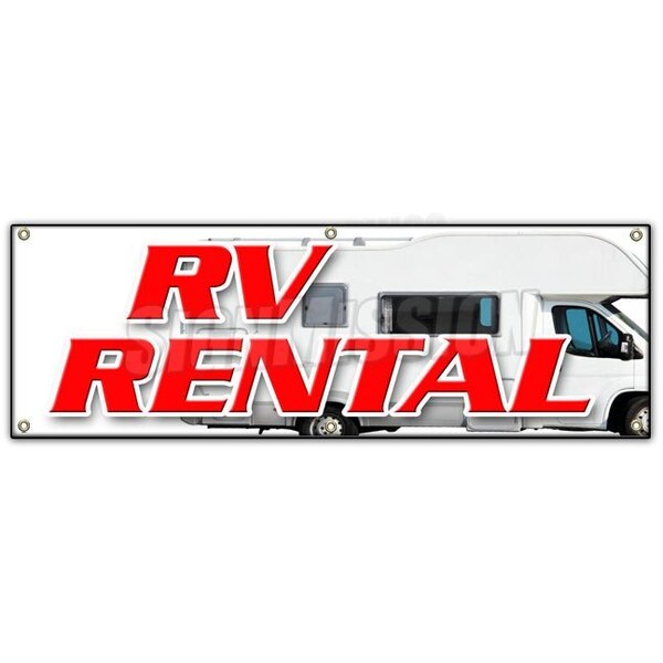 RV RENTAL BANNER SIGN new used rent me motorhome financing sale